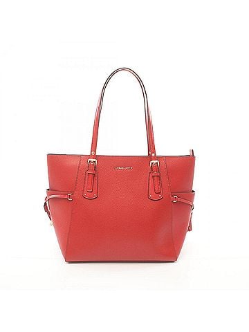 Michael Kors Voyager Red Leather Tote Bag (view 1)