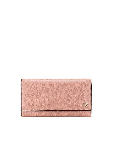 Gucci Interlocking G Pink Leather Wallet (view 1)