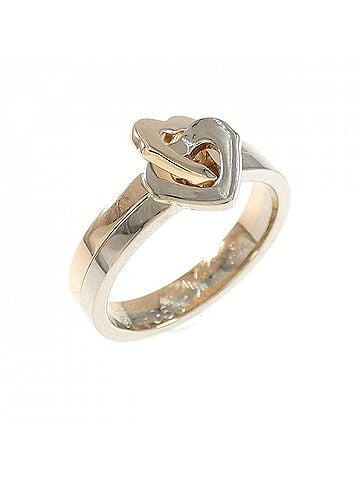 Cartier 2C Heart Gold Rose Gold Ring Jewelry (view 1)