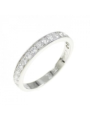 Cartier Eternity Silver Platinum Ring Jewelry (view 1)