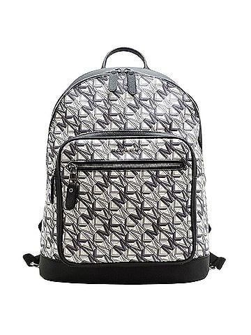 Michael Kors Black Canvas Backpack Bag (view 1)