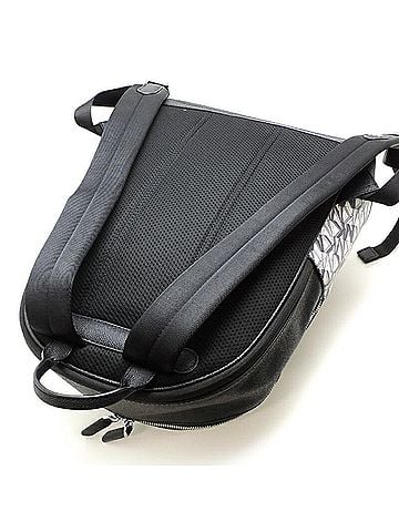 Michael Kors Black Canvas Backpack Bag (view 2)