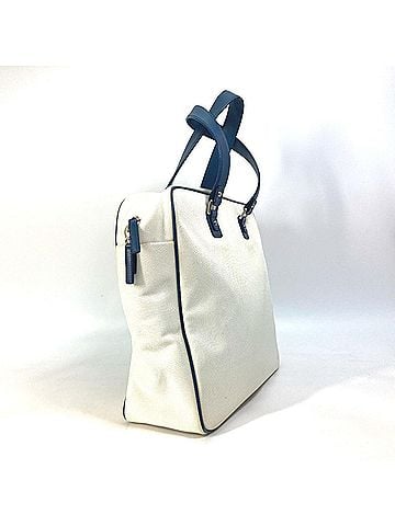 Chanel Coco Mark White Canvas Tote Bag (view 2)