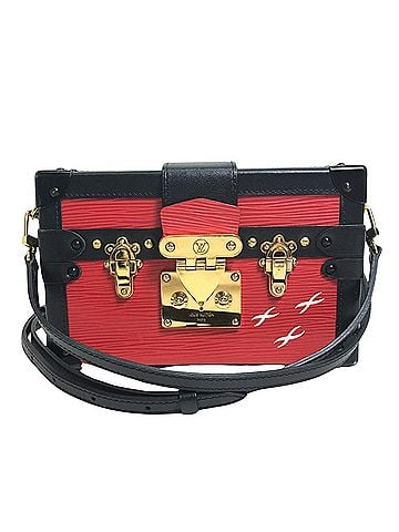 Louis Vuitton Petit Malle Red Leather Clutch Bag (view 1)