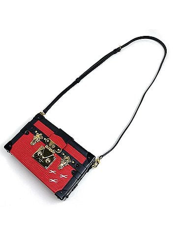 Louis Vuitton Petit Malle Red Leather Clutch Bag (view 2)