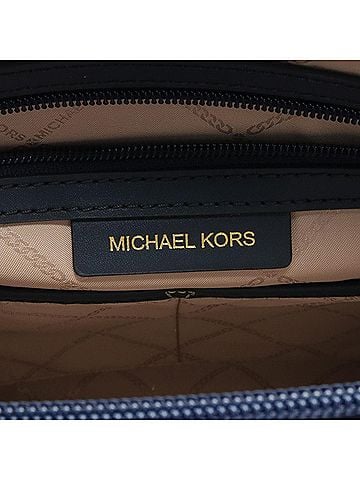 Michael Kors Navy Leather Tote Bag (view 2)