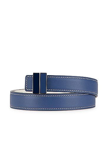 Hermès Brighton Blue Leather Belt (view 2)