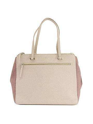Kate Spade New York Beige Leather Tote Bag (view 1)