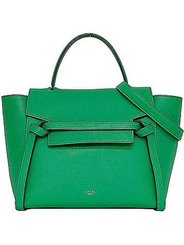 Céline Belt Green Leather Tote Bag (view 1)