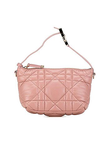 Dior Cannage Lady Pink Leather Clutch Bag (view 1)