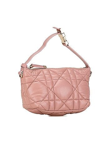 Dior Cannage Lady Pink Leather Clutch Bag (view 2)