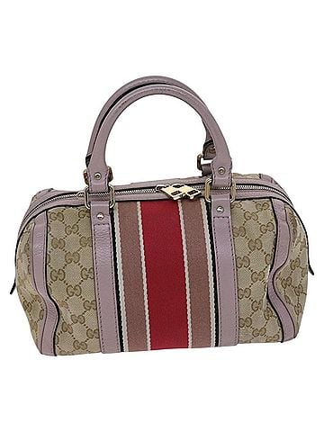 Gucci Joy Beige Canvas Travel Bag (view 1)