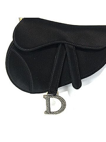 Dior Saddle Black Silk Clutch Bag (view 2)
