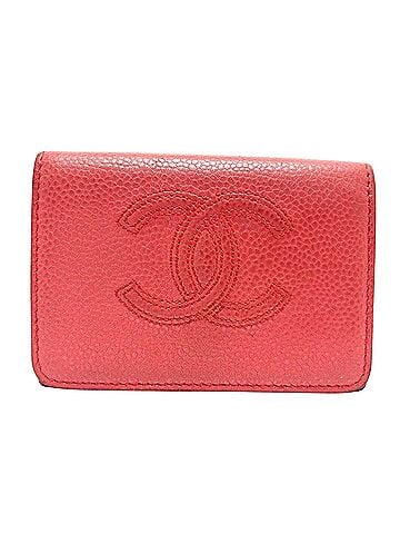 Chanel Logo Cc Pink Leather Wallet (view 1)