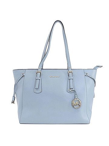 Michael Kors Voyager Blue Leather Tote Bag (view 1)