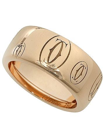 Cartier Happy Birthday Gold Rose Gold Ring Jewelry (view 1)
