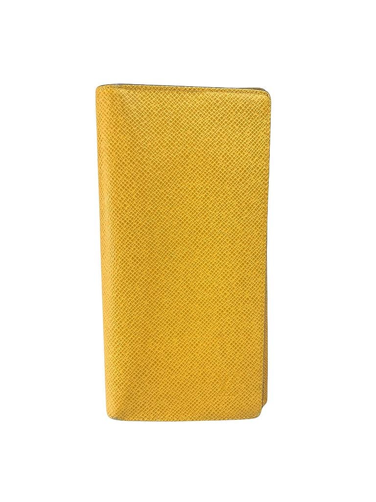 Louis Vuitton 100% Leather Solid Yellow Brazza Yellow Leather Wallet One size - photo 1