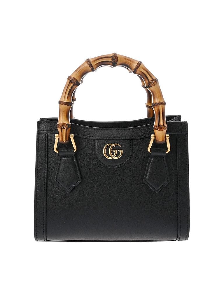 Gucci 100% Leather Solid Black Diana Black Leather Handbag One size - photo 1