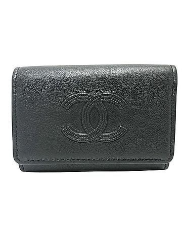 Chanel Logo Cc Black Leather Wallet (view 1)