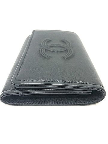 Chanel Logo Cc Black Leather Wallet (view 2)