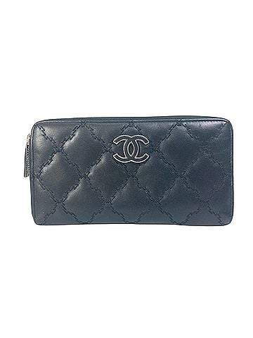 Chanel Zip Around Wallet Black Leather Wallet (view 1)