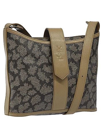Yves Saint Laurent Beige Canvas Shoulder Bag (view 1)