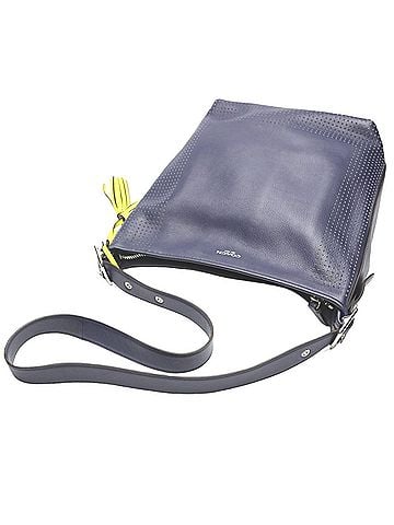 Coach Navy Leather Shoulder Bag (view 2)