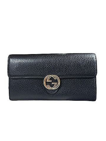 Gucci Interlocking G Black Leather Wallet (view 1)