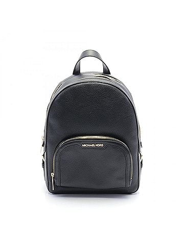 Michael Kors Jaycee Black Leather Backpack Bag (view 1)