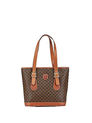 Céline Macadam Brown Canvas Tote Bag (view 1)