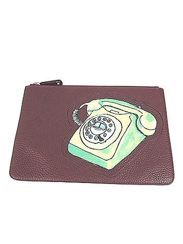 Fendi Brown Leather Clutch Bag (view 1)
