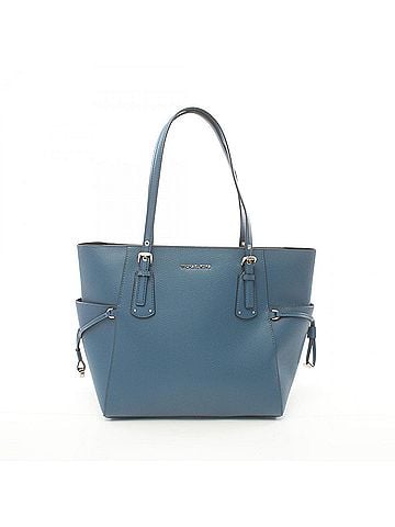Michael Kors Voyager Blue Leather Tote Bag (view 1)
