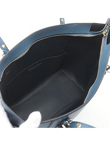 Michael Kors Voyager Blue Leather Tote Bag (view 2)