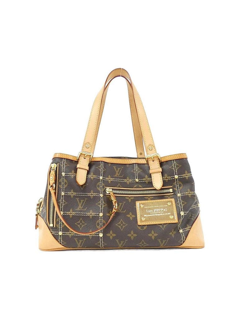 Louis Vuitton 100% Canvas Solid Brown Rivets Brown Canvas Handbag One size - photo 1