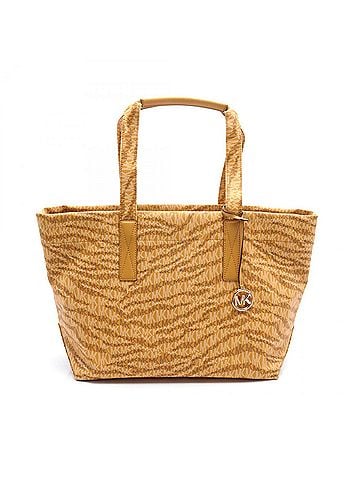 Michael Kors Signature Brown Canvas Tote Bag (view 1)