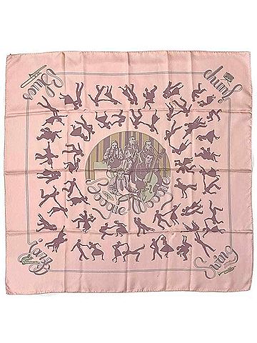Hermès Carré 90 Pink Silk Scarf (view 1)