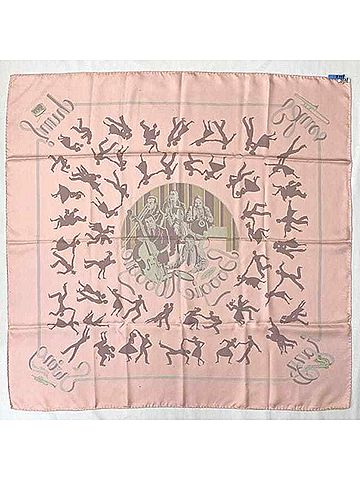 Hermès Carré 90 Pink Silk Scarf (view 2)