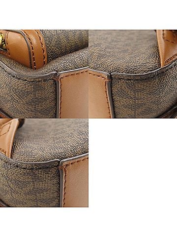 Michael Kors Jaycee Brown Canvas Backpack Bag (view 2)