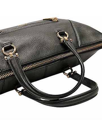 Coach Prairie Satchel Black Leather Shoulder Bag (view 2)