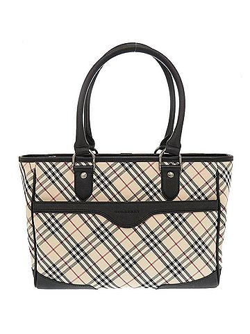 Burberry Nova Check Beige Canvas Handbag (view 1)