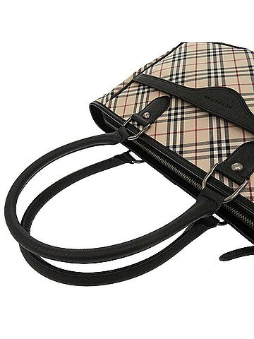 Burberry Nova Check Beige Canvas Handbag (view 2)