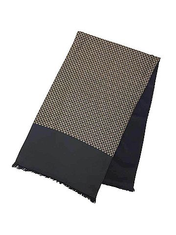 Hermès Black Silk Shawl (view 1)