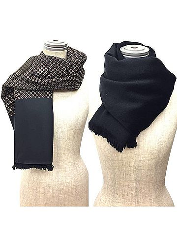 Hermès Black Silk Shawl (view 2)