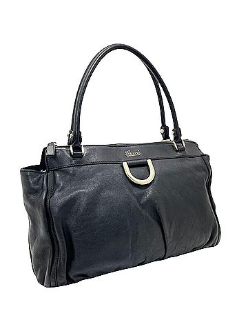 Gucci Kiss Black Leather Tote Bag (view 1)