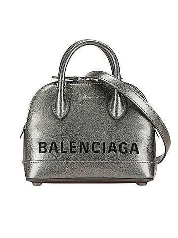 Balenciaga Ville Silver Leather Handbag (view 1)