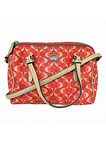 Coach Signature Red Canvas Handbag (view 1)