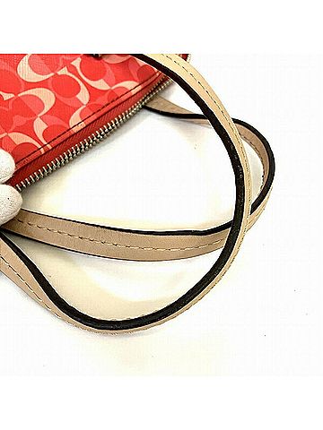 Coach Signature Red Canvas Handbag (view 2)