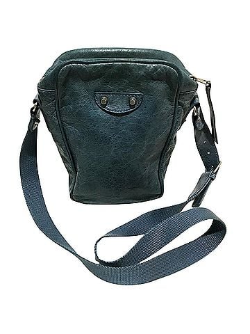 Balenciaga Bb Reporter Blue Leather Shopper Bag (view 1)