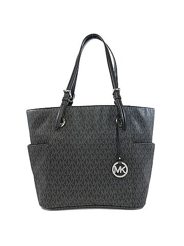 Michael Kors Jet Set Black Canvas Tote Bag (view 1)
