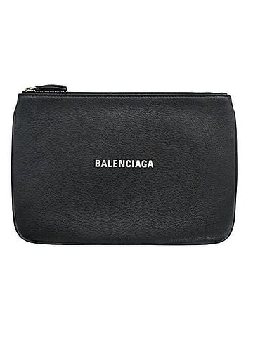 Balenciaga Black Leather Clutch Bag (view 1)